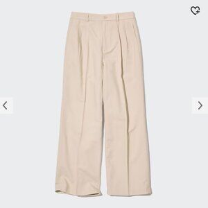 Uniqlo Linen Blend Pleated Wide Pants